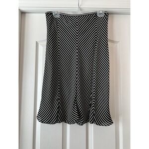 Vintage MICHAEL KORS WOMENS Silk BLACK SKIRT SIZE 8 Striped Fairycore Whimsigoth